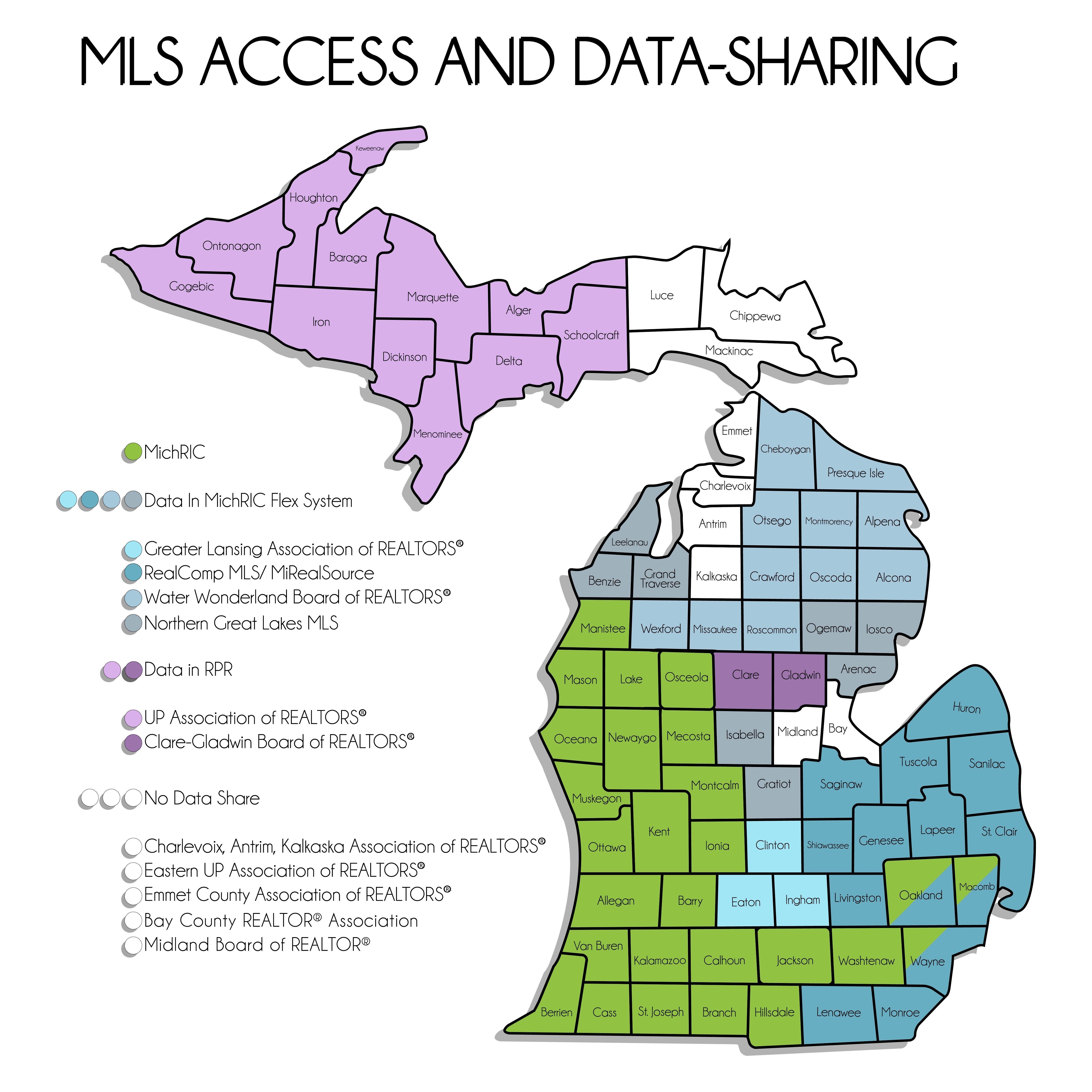 Michigan Map with Background and logo